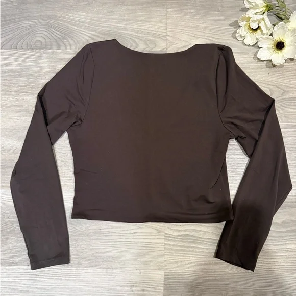 ARITIZA Babaton Contour Long Sleeve Brown Top Size XL - Picture 5 of 8